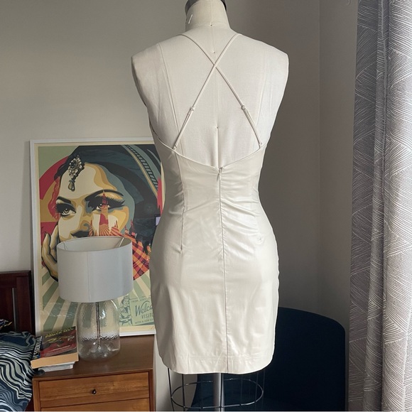 W1331 NIA Vegan Leather Mini Dress - Picture 10 of 10